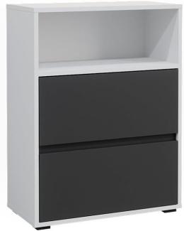 Vicco Midischrank Maltin Weiß Anthrazit 60 x 30 cm Badezimmer