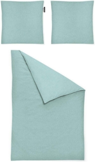 Irisette Mako-Satin Bettwäsche Set Carla 8253 jade 240x220 cm + 2 x Kissenbezug 80x80 cm