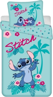 Disney Lilo & Stitch Bettwäsche Baumwolle 140x200 + 70x90 cm, Reißverschluss