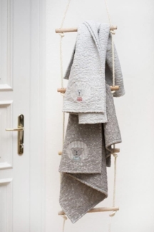 David Fussenegger Baumwolldecke Kids Teddy mit Stick Bär Rauch 03689370