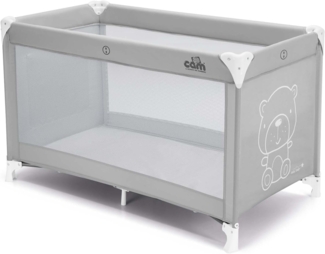 CAM Il mondo del bambino-art. L117/T247-Reisebettchen Sonno-perfekt von 0 bis 36 Monate-TEDDY GRAU