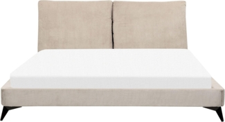 Bett mit Lattenrost MELLE 180 x 200 cm Cord Taupe
