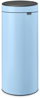 Brabantia Touch Bin, Mülleimer, Abfalleimer, Stahl, Dreamy Blue, 30 L, 202728