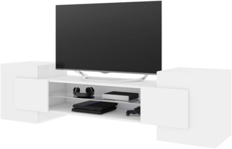 Selsey GAELIN – TV-Lowboard/Fernsehschrank in Weiß Stehend Modern 160 cm