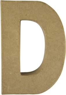 Pappmaché Buchstabe D FSC Recycled100%, 15x10,5x3cm