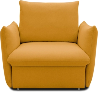 DOMO. collection Sessel Cloud Box, Armsessel mit Schlaffunktion und Boxspringfederung, Schlafsessel, Boxspringsessel, Polstersessel, 120 x 97 x 100 cm (BxTxH), mango
