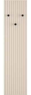 Selsey CALETTO - Wandgarderobe mit Lamellen- 34 cm - Beige