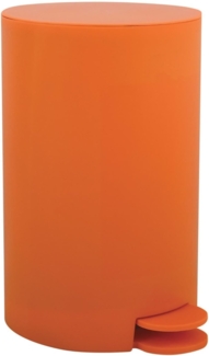 MSV Kosmetikeimer "Osaki" Mülleimer Treteimer Abfalleimer - 3 Liter – mit herausnehmbaren Inneneimer - Orange