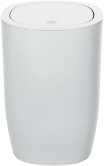 Spirella Design Kosmetikeimer "Pure" Treteimer Schwingdeckeleimer Abfallbehälter mit Schwingdeckel 5 Liter (ØxH): 17 x 25 cm Weiß