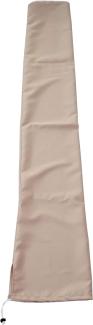 Schutzhülle für Sonnenschirm bis 3m, Abdeckhülle Cover mit Kordelzug ~ creme