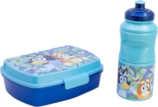 Bluey Set mit 380 ml Wasserflasche und Brotdose Lunchbox-Set für Kinder