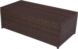 Modulares Poly-Rattan Alu-Sofa RomV 37x111x58cm ~ braun, Couchtisch, PE-Platte