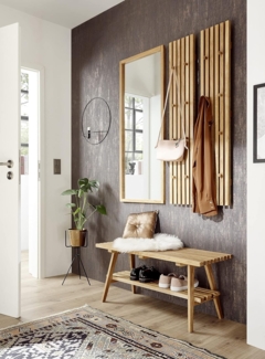 Garderobe Alwar in Eiche massiv geölt Set 4-teilig 100 x 185 cm