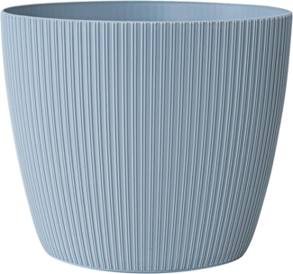 KONZEPT Blumentopf groß, gerillte Struktur 26/30cm, Übertöpfe für Zimmerpflanzen, aus Kunststoff ideal für Wohnzimmer, Küche und Balkon