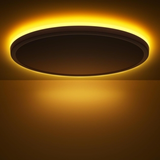 Swoieltr Deckenlampe LED Deckenleuchte Dimmbar, 6W 1800K Nachtlicht Warm, 24W 2800LM Deckenlampe mit Fernbedienung, LED Deckenleuchte Flach für Schlafzimmer, Kinderzimmer, Wohnzimmer Rund (30CM,Weiß)