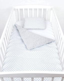 BABYLUX Babydecke Krabbeldecke MINKY Kuscheldecke Decke 75 x 100 cm mit KISSEN 30x35cm (23K. Grau + Marokko)