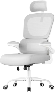 SONGMICS Bürostuhl, Schreibtischstuhl, ergonomischer Netzstuhl, mit doppellagigem Netzgewebe