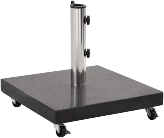 vidaXL Sonnenschirmständer Granit 30 kg Quadrat Schwarz 48565
