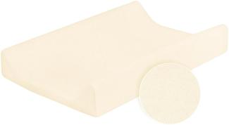 Wickelauflage Terry Abdeckung für 70x50 cm Windelwechsler mit angehoben Kanten - Creme