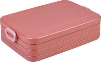 Mepal - Lunchbox Take a Break Large - Brotdose To Go - Für 4 Sandwiches oder 8 Brotscheiben - Meal Prep Box - Essensbox mit Unterteilung - Spülmaschinenfest - 1500 ml - Vivid Mauve