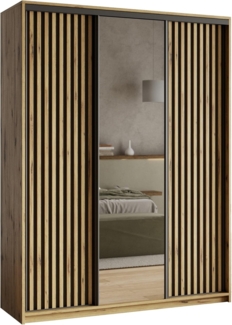 Masseno Schwebetürenschrank ORRA Kleiderschrank mit Spiegel und Schubladen Schlafzimmerschrank