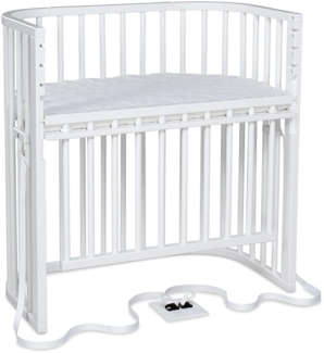 babybay Boxspring Comfort Plus Beistellbett, weiß lackiert mit Matratze Classic Cotton Soft