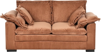 Sofa TIRRO Cord Braun 2-Sitzer