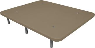 DUÉRMETE ONLINE - Super verstärkt, 3D-Polsterung, hohe Stabilität mit 5 Querstangen und 6 Metallbeine mit 27 cm, 150 x 190, Beige