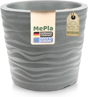 Heimwerkercenter Pflanzkübel MePla Blumentopf Pflanzkübel Trento ø35 cm, Grau, frostfester Kunstoff