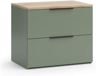 Vicco Kommode Grün 60x50 cm mit 2 Schubladen, Wido