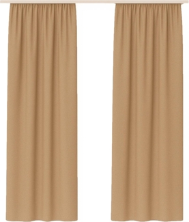 Bestlivings Vorhang "Ellen" mit Kräuselband inkl. Raffhalter (2 St), Kräuselband, blickdicht, Polyester, matter Stoff, einfarbig, waschbar bei 30°C, bügelleicht, formstabil