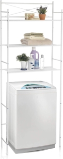 CARO-Möbel Waschmaschinenregal MARSA Toilettenregal Badezimmerregal Bad WC Stand Regal mit 3 Ablagen in weiß