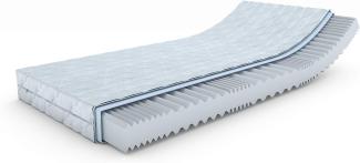 MSS e. K. "Revasana Premium 7 Zonen Wellen-Matratze 180 x 70 x 16 cm (Kernhöhe 14 cm) - H3 mit versteppten Klimafaserbezug