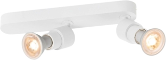 SLV PURI 2.0 Basic, Wand- und Deckenaufbauleuchte, asymmetrisch, rund, 2 x max. 6W GU10, weiß - Wand- und Deckenleuchten