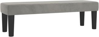 vidaXL Sitzbank Hellgrau 100x30x30 cm Samt 346666