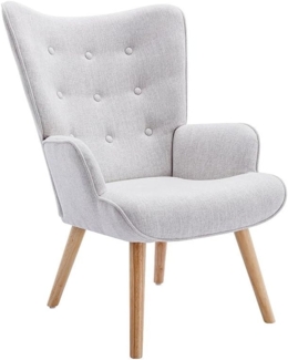 Vente-unique - Sessel - Stoff - Hellgrau - VATELY