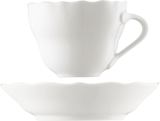 Hutschenreuther Maria Theresia Kaffeetasse mit Untertasse, Porzellan, Weiß, 230 ml, 2-tlg, 14740