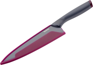 Tefal FRESH KITCHEN Messer Kochmesser 20 cm. schwarz/dunkelrot