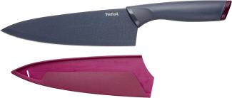 Tefal FRESH KITCHEN Messer Kochmesser 20 cm. schwarz/dunkelrot