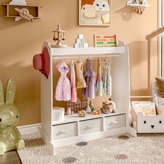 Kindergarderobe Moskenes 107x95x61 cm Weiß [en. casa]