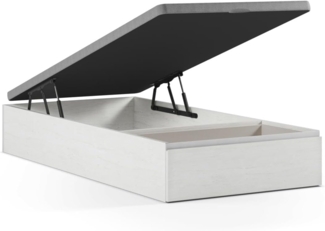 Vente-unique - Bettgestell mit Bettkasten mit Schublade - 90 x 200 cm - Weiß - HESTIA von YSMÉE