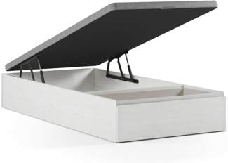 Vente-unique - Bettgestell mit Bettkasten mit Schublade - 90 x 200 cm - Weiß - HESTIA von YSMÉE