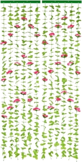 Maximex Türvorhang Rosen, Klettband (1 St), halbtransparent, Blättervorhang für Balkon und Terrasse, Insekten- und Sichtschutz