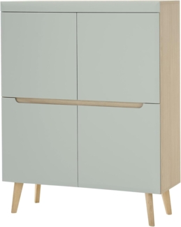 Highboard Isgard in Pistazie und Eiche 107 x 134 cm
