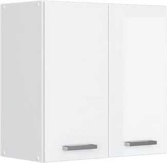Hängeschrank R-Line Weiß Hochglanz 60 cm mit Türen Vicco