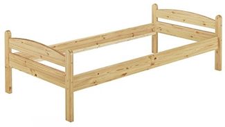 Kieferbett natur Einzelbett 80x200 Massivholz-Bettgestell Futonbett ohne Rollrost 60.32-08 oR