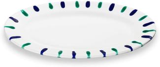 Gmundner Keramik Platte oval mit Fahne (21x14 cm) Traunsee