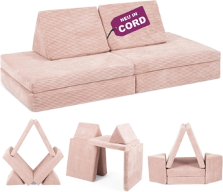 Linodino Kindersofa Spielsofa I aus Schaumstoff Bausteine I Spielcouch für Kinder, 3 Jahre Garantie