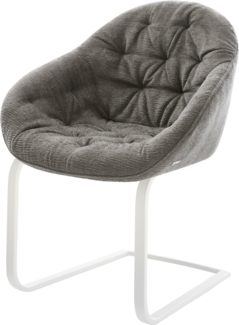 Freischwinger Gaio-Flex Bouclé Soft Schlamm Freischwinger flach Weiß