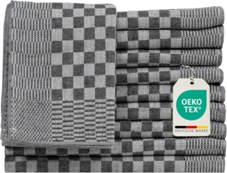 Müskaan Luxus Grubentücher, 10er Set, 210 g/m², 75g, 100% Baumwolle schwarz, 50x70 cm